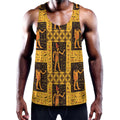 Egyptian Gods And Hieroglyphs Print Men's Workout Tank Top