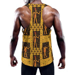 Egyptian Gods And Hieroglyphs Print Training Tank Top