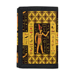 Egyptian Gods And Hieroglyphs Print Trifold Wallet
