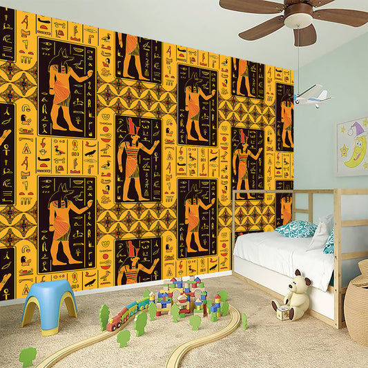 Egyptian Gods And Hieroglyphs Print Wall Sticker