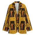 Egyptian Gods And Hieroglyphs Print Women's Blazer