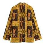 Egyptian Gods And Hieroglyphs Print Women's Blazer