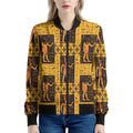 Egyptian Gods And Hieroglyphs Print Women's Bomber Jacket