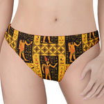 Egyptian Gods And Hieroglyphs Print Women's Thong