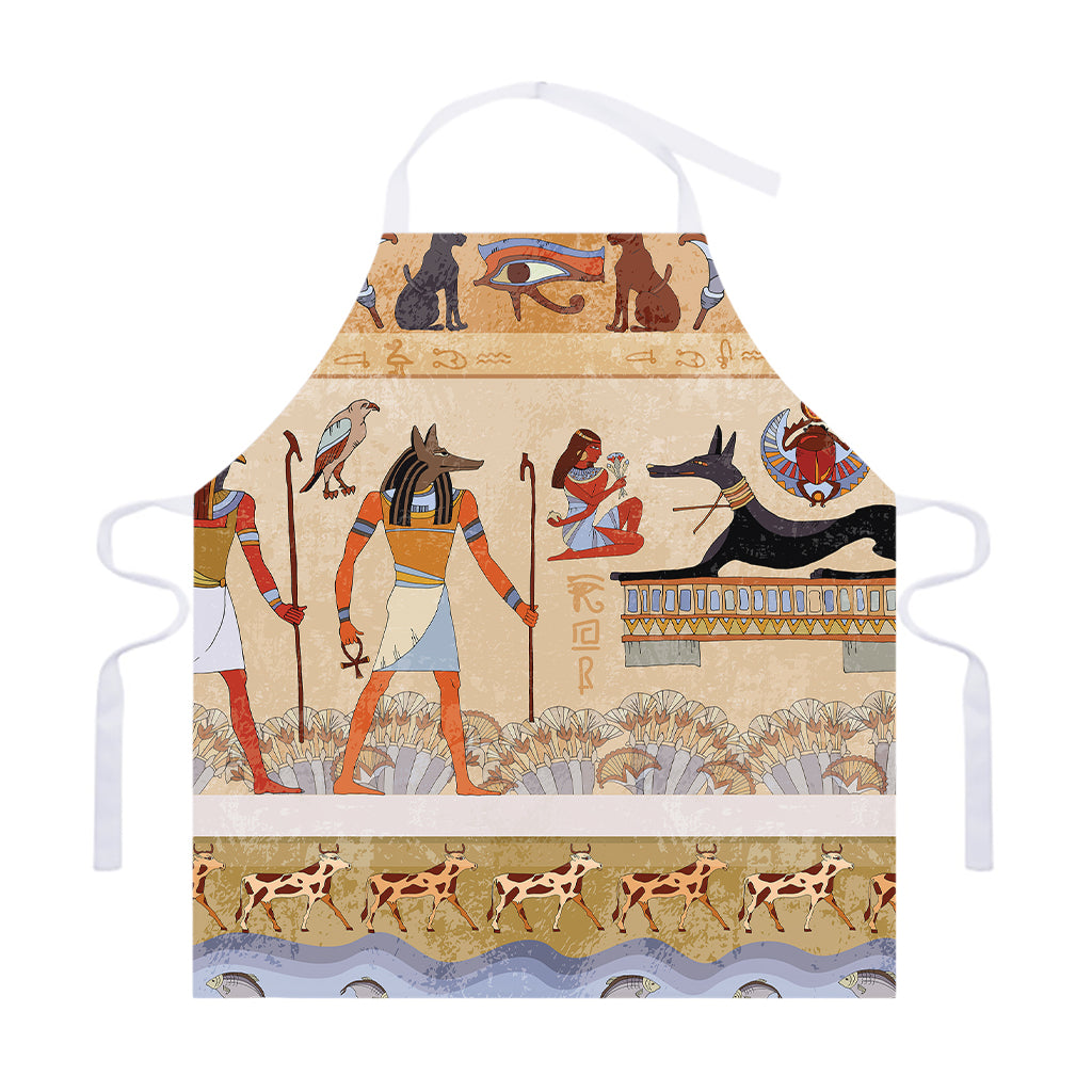Egyptian Gods And Pharaohs Print Adjustable Apron
