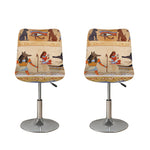 Egyptian Gods And Pharaohs Print Bar Stool Covers