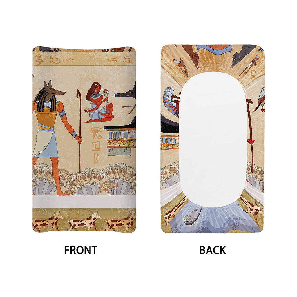 Egyptian Gods And Pharaohs Print Changing Pad Cover