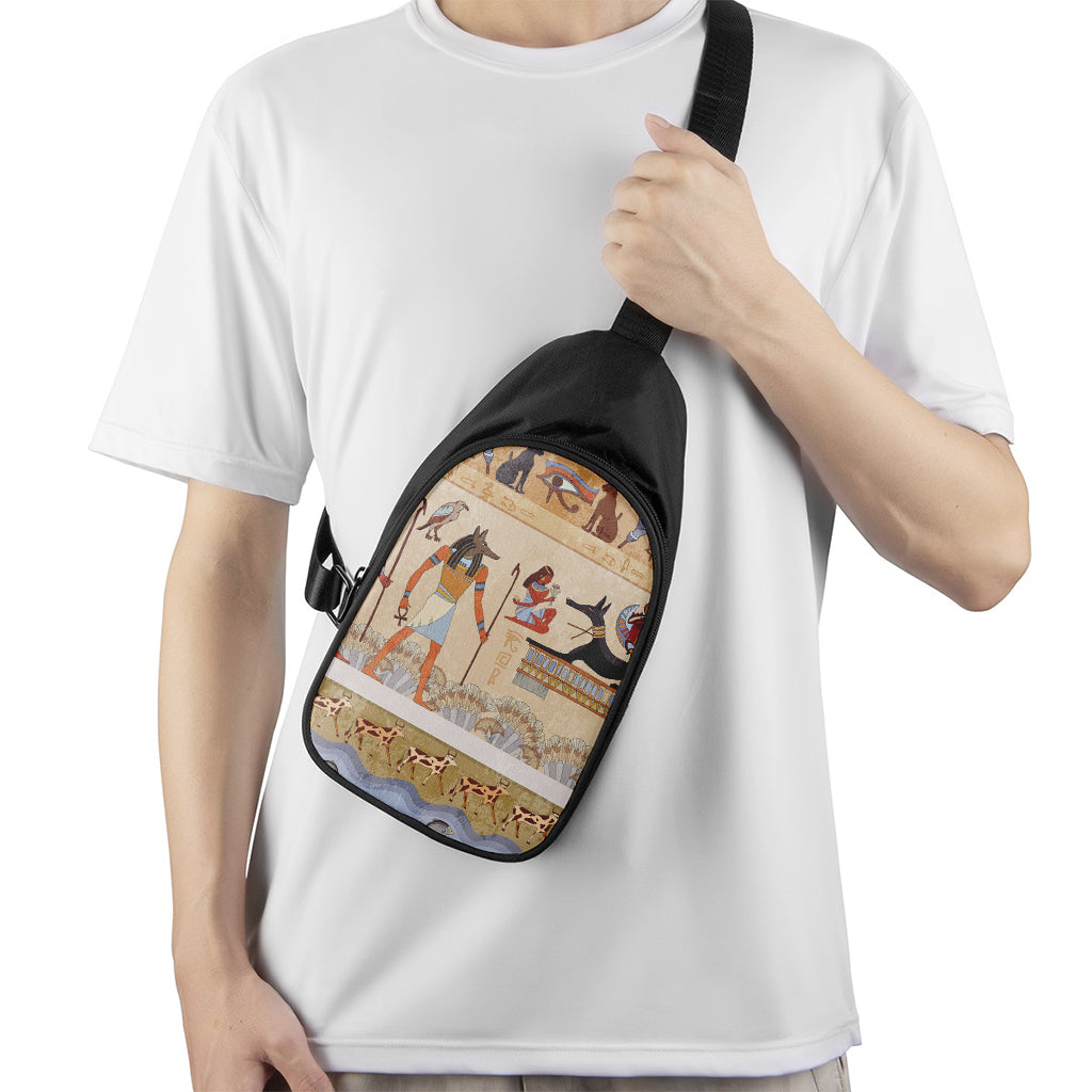 Egyptian Gods And Pharaohs Print Chest Bag
