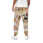 Egyptian Gods And Pharaohs Print Cotton Pants