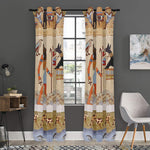 Egyptian Gods And Pharaohs Print Curtain