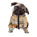 Egyptian Gods And Pharaohs Print Dog Zip Up Jacket