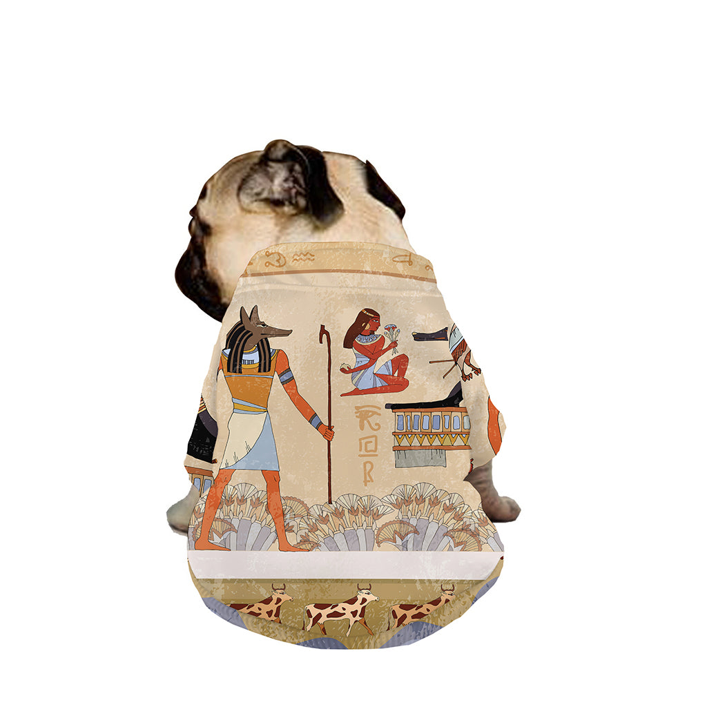 Egyptian Gods And Pharaohs Print Dog Zip Up Jacket