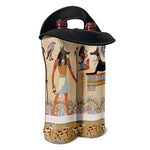 Egyptian Gods And Pharaohs Print Double Neoprene Wine Tote