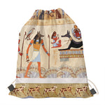 Egyptian Gods And Pharaohs Print Drawstring Bag