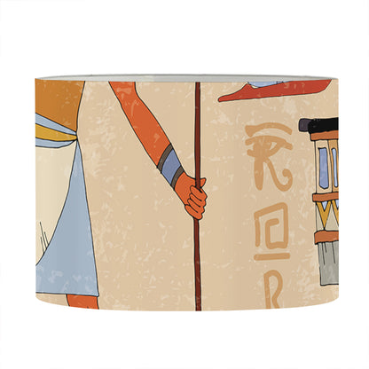 Egyptian Gods And Pharaohs Print Drum Lamp Shade