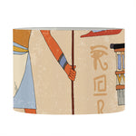 Egyptian Gods And Pharaohs Print Drum Lamp Shade