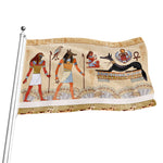 Egyptian Gods And Pharaohs Print Flag