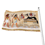 Egyptian Gods And Pharaohs Print Flag