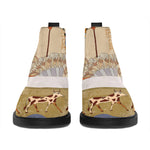 Egyptian Gods And Pharaohs Print Flat Ankle Boots