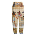 Egyptian Gods And Pharaohs Print Fleece Lined Knit Pants