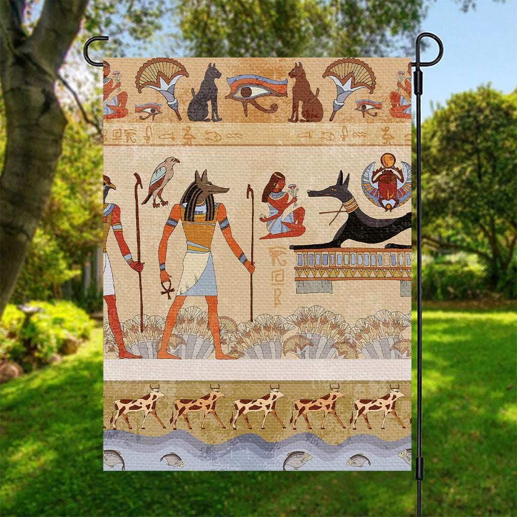 Egyptian Gods And Pharaohs Print Garden Flag