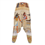 Egyptian Gods And Pharaohs Print Hammer Pants