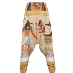 Egyptian Gods And Pharaohs Print Hammer Pants