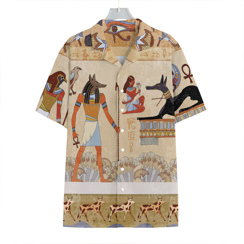 Egyptian Gods And Pharaohs Print Hawaiian Shirt