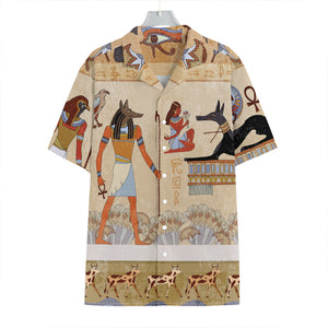 Egyptian Gods And Pharaohs Print Hawaiian Shirt