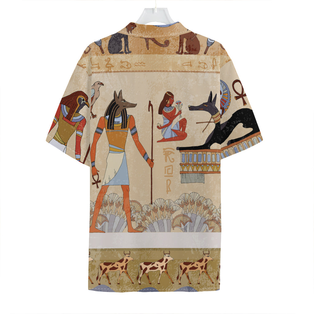 Egyptian Gods And Pharaohs Print Hawaiian Shirt