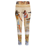 Egyptian Gods And Pharaohs Print High-Waisted Pocket Leggings