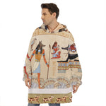 Egyptian Gods And Pharaohs Print Hoodie Blanket