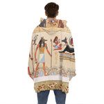 Egyptian Gods And Pharaohs Print Hoodie Blanket