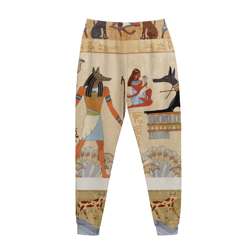 Egyptian Gods And Pharaohs Print Jogger Pants