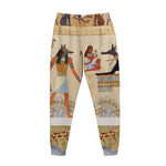 Egyptian Gods And Pharaohs Print Jogger Pants