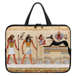 Egyptian Gods And Pharaohs Print Laptop Sleeve With Handle