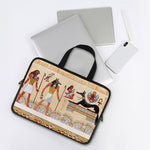 Egyptian Gods And Pharaohs Print Laptop Sleeve With Handle