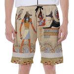 Egyptian Gods And Pharaohs Print Men's Beach Shorts