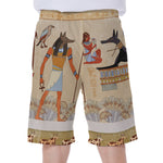 Egyptian Gods And Pharaohs Print Men's Beach Shorts