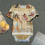 Egyptian Gods And Pharaohs Print Men's Bodysuit