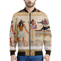 Egyptian Gods And Pharaohs Print Men's Bomber Jacket