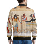 Egyptian Gods And Pharaohs Print Men's Bomber Jacket