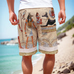 Egyptian Gods And Pharaohs Print Men's Cargo Shorts