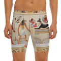 Egyptian Gods And Pharaohs Print Men's Long Boxer Briefs