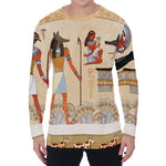 Egyptian Gods And Pharaohs Print Men's Long Sleeve T-Shirt
