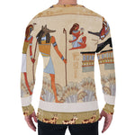 Egyptian Gods And Pharaohs Print Men's Long Sleeve T-Shirt