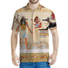 Egyptian Gods And Pharaohs Print Men's Polo Shirt
