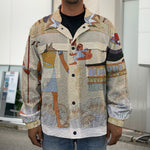 Egyptian Gods And Pharaohs Print Men's Shirt Jacket