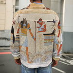 Egyptian Gods And Pharaohs Print Men's Shirt Jacket