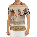 Egyptian Gods And Pharaohs Print Men's Short Sleeve Rash Guard
